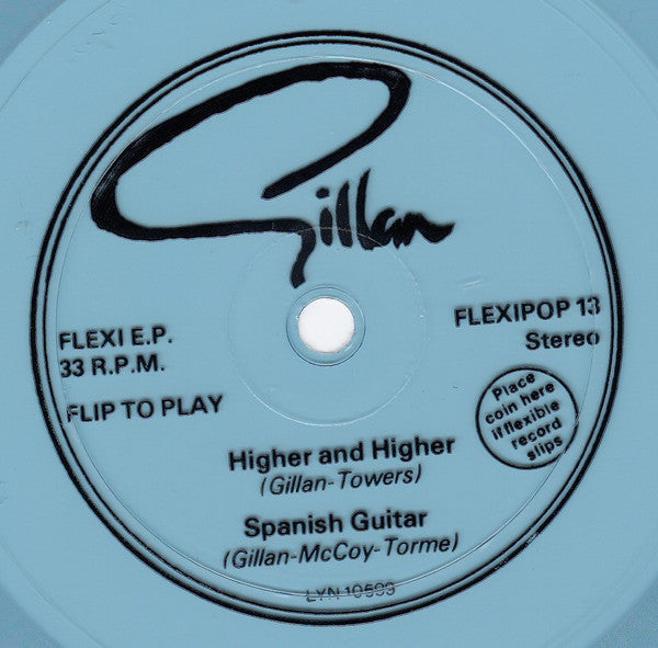 Gillan : Higher And Higher / Spanish Guitar (Flexi, 7", S/Sided, EP, Blu)