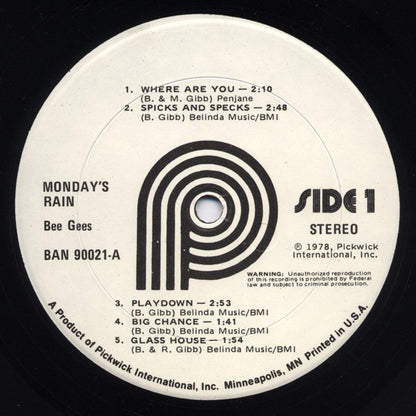 Bee Gees : Monday's Rain (LP, Comp, RM)