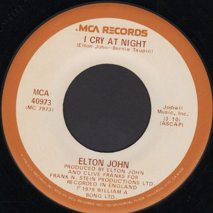 Elton John : Part-Time Love (7", Glo)