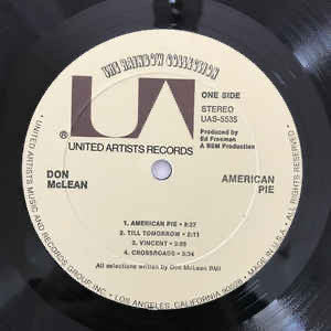 Buy Don McLean : American Pie (LP, Album, Club, Col) Online for a