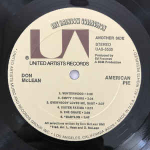 Don McLean : American Pie (LP, Album, Club, Col)