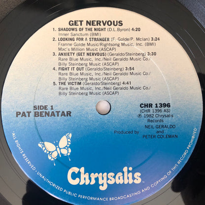 Pat Benatar : Get Nervous (LP, Album)