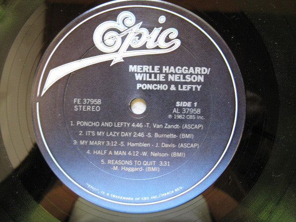 Merle Haggard / Willie Nelson : Poncho & Lefty (LP, Album, Car)