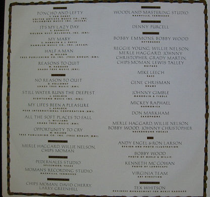 Merle Haggard / Willie Nelson : Poncho & Lefty (LP, Album, Car)