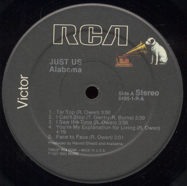 Alabama : Just Us (LP, Album, Hau)