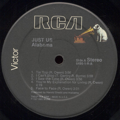 Alabama : Just Us (LP, Album, Hau)