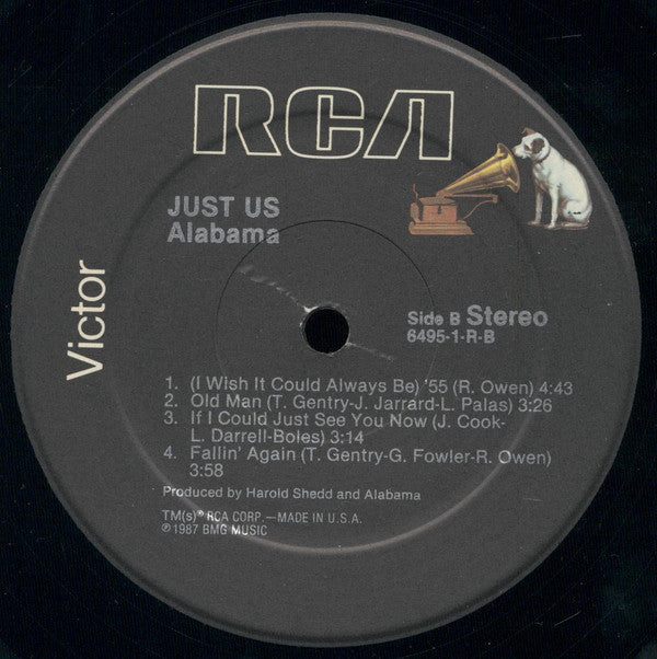 Alabama : Just Us (LP, Album, Hau)