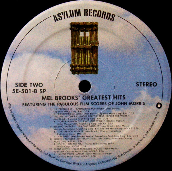 John Morris : High Anxiety - Original Soundtrack / Mel Brooks' Greatest Hits Featuring The Fabulous Film Scores Of John Morris (LP, Album, Comp, Spe)