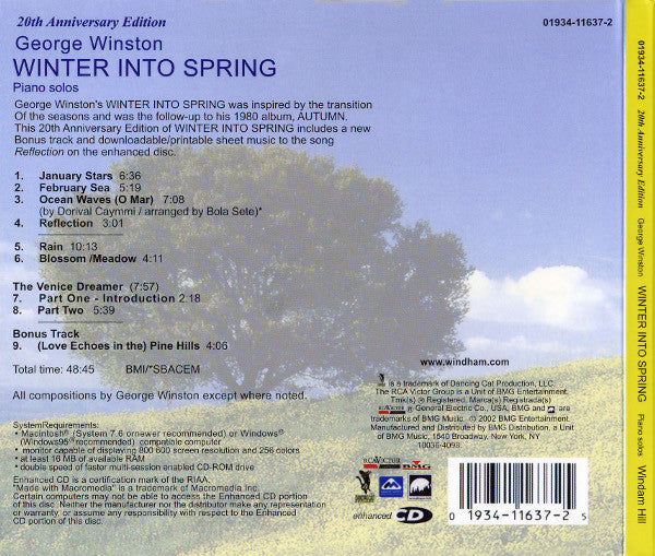 George Winston : Winter Into Spring (20th Anniversary Edition) (CD, Album, Enh, RE, RM)