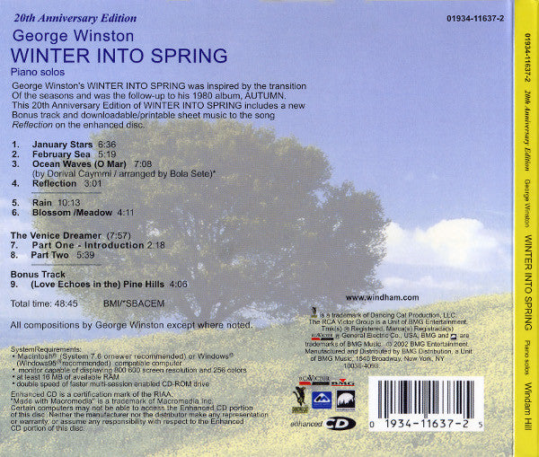 George Winston : Winter Into Spring (20th Anniversary Edition) (CD, Album, Enh, RE, RM)