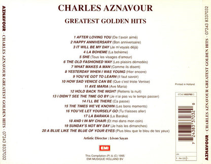 Charles Aznavour : Greatest Golden Hits (CD, Comp)