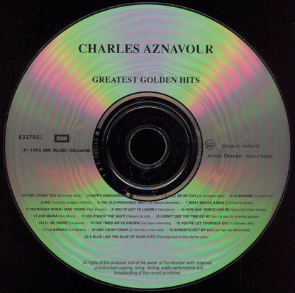 Charles Aznavour : Greatest Golden Hits (CD, Comp)