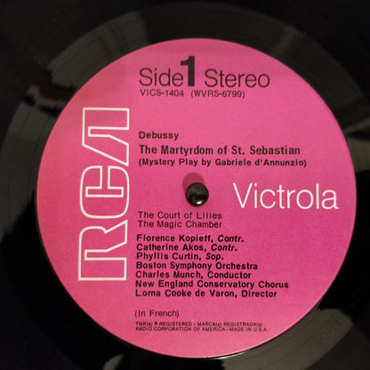 Claude Debussy, Charles Munch, Boston Symphony Orchestra, Phyllis Curtin, Florence Kopleff, Catherine Akos, New England Conservatory Chorus : The Martyrdom Of St. Sebastian (LP, RE)