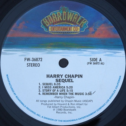 Harry Chapin : Sequel (LP, Album, Pit)