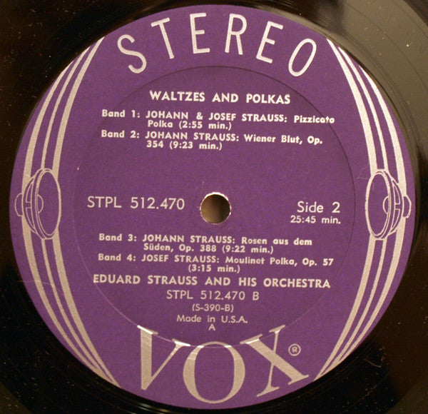 Johann Strauss Jr. & Josef Strauß, Eduard Strauss And His Orchestra : Waltzes & Polkas (LP, Album, All)
