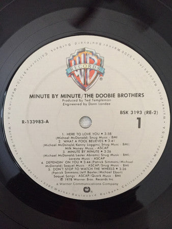 The Doobie Brothers : Minute By Minute (LP, Album, Club)