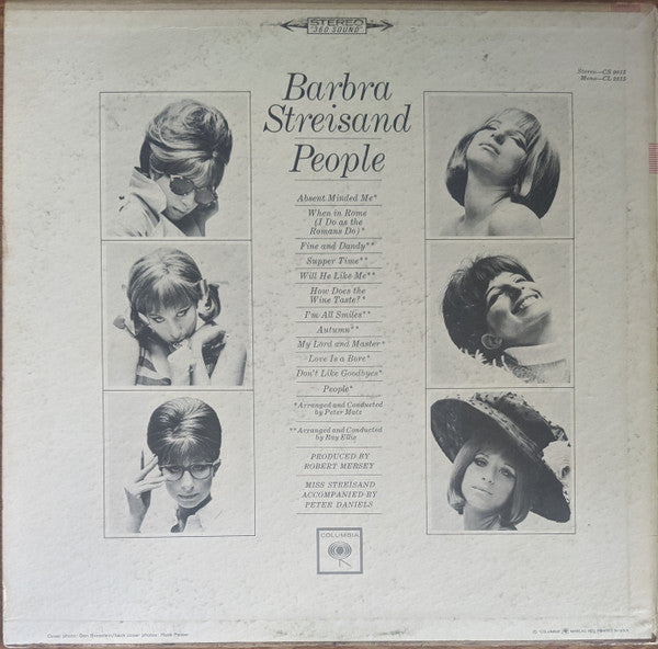 Barbra Streisand : People (LP, Album, Pit)