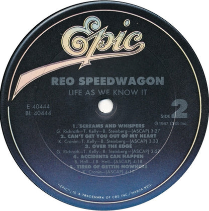REO Speedwagon : Life As We Know It (LP, Album, Car)