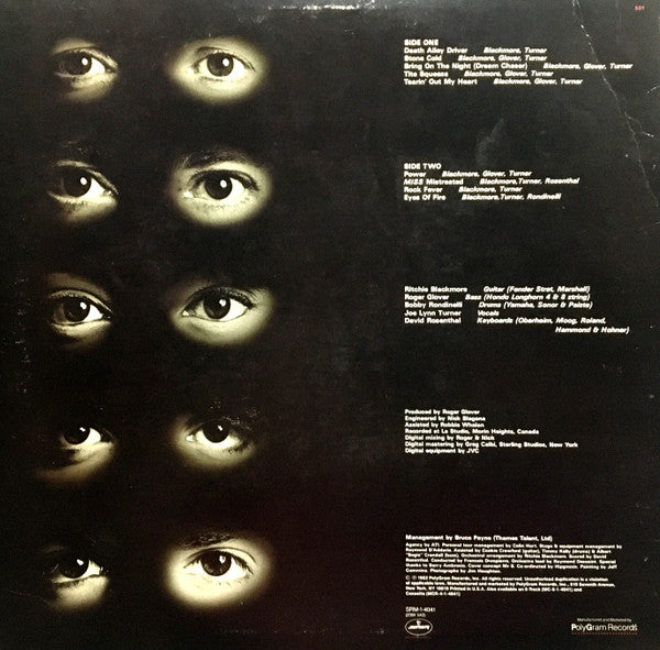 Rainbow : Straight Between The Eyes (LP, Album, 53,)