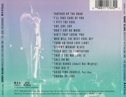 Bobby Bland : Greatest Hits Volume One - The Duke Recordings (CD, Comp)