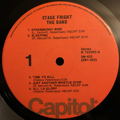 The Band : Stage Fright (LP, Album, Club, RP, RCA)