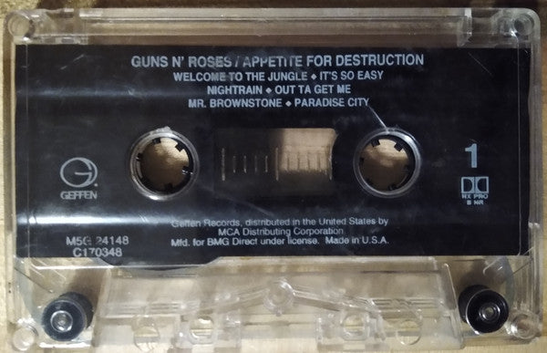 Guns N' Roses : Appetite For Destruction (Cass, Club, Cle)