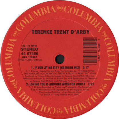 Terence Trent D'Arby : If You Let Me Stay (12", Single)