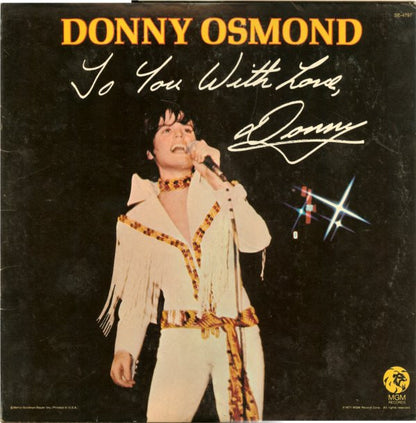 Donny Osmond : To You With Love, Donny (LP, Album)
