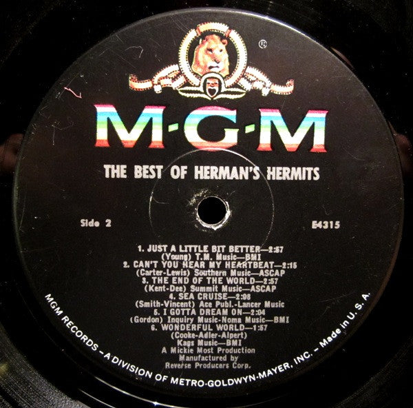 Herman's Hermits : The Best Of Herman's Hermits (LP, Comp, Mono, Gat)