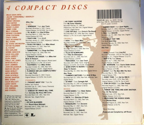 Buy Miles Davis : The Columbia Years 1955 - 1985 (4xCD, Comp, Mono