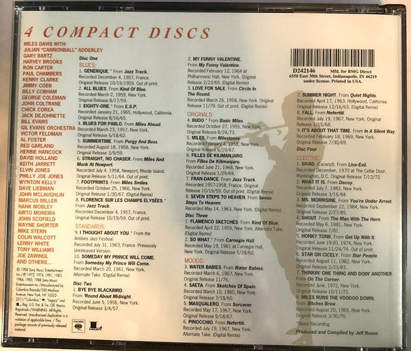 Buy Miles Davis : The Columbia Years 1955 - 1985 (4xCD, Comp, Mono