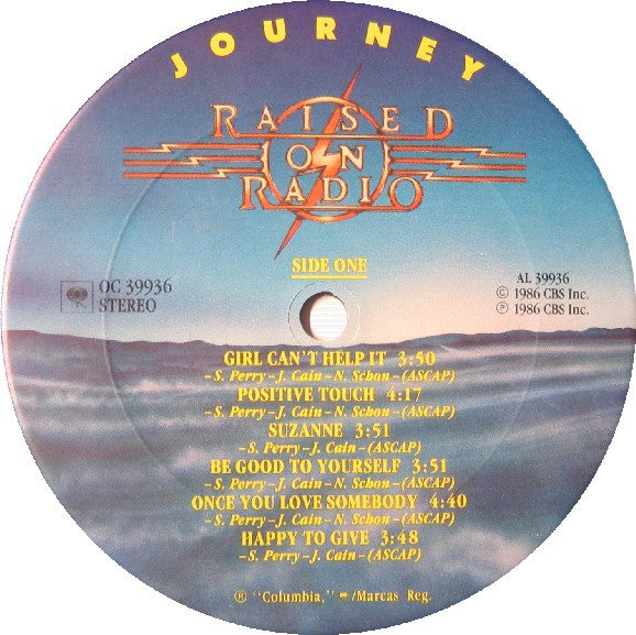 Journey : Raised On Radio (LP, Album, Car)