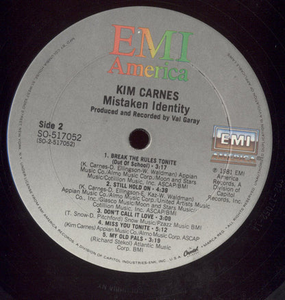 Kim Carnes : Mistaken Identity (LP, Album, Club)