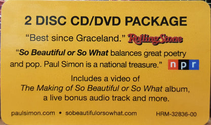 Paul Simon : So Beautiful Or So What (CD, Album + DVD-V + Del)