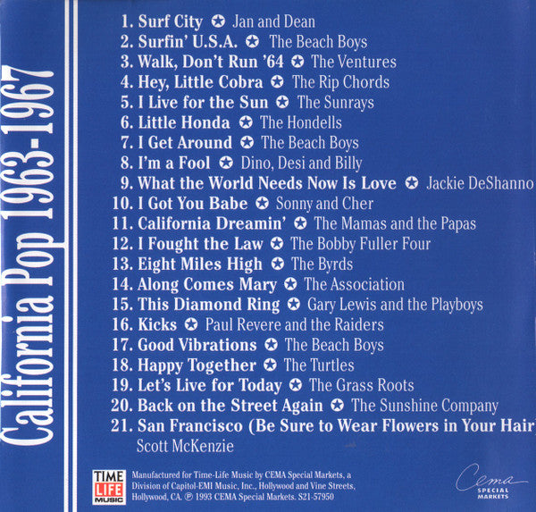 Various : The Time-Life History Of Rock 'N' Roll - California Pop 1963-1967 (CD, Comp)