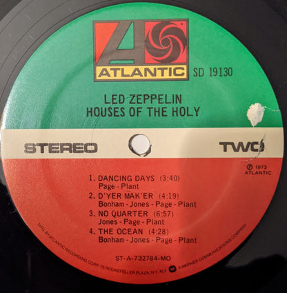 Led Zeppelin : Houses Of The Holy (LP, Album, RE, Mon)