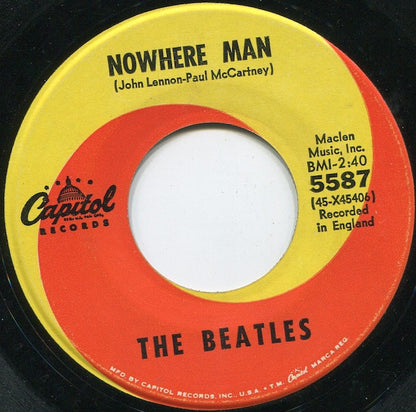 The Beatles : Nowhere Man / What Goes On (7", Single, Scr)
