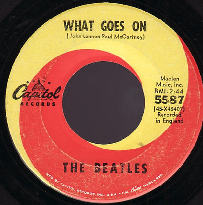 The Beatles : Nowhere Man / What Goes On (7", Single, Scr)
