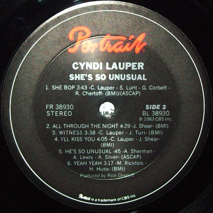 Cyndi Lauper : She's So Unusual (LP, Album, Pit)