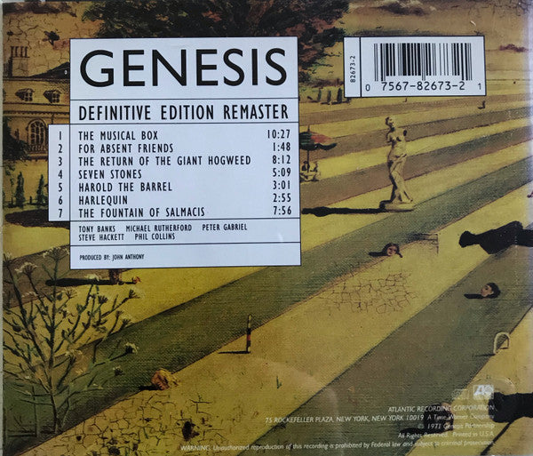 Genesis : Nursery Cryme (CD, Album, RE, RM)