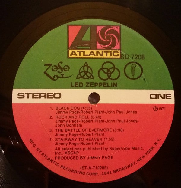 Led Zeppelin : Untitled (LP, Album, Spe)