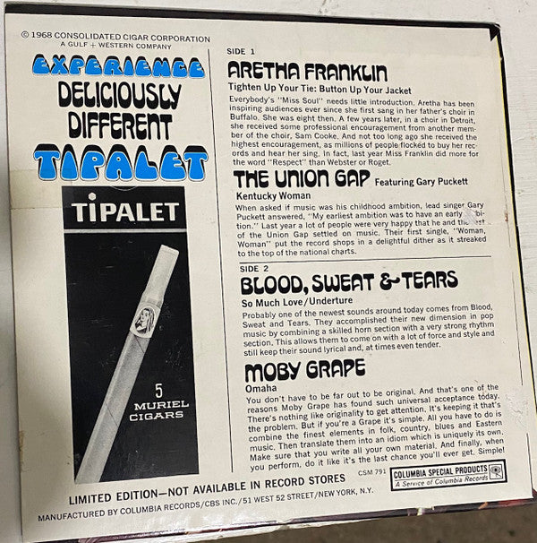 Aretha Franklin / Gary Puckett & The Union Gap / Blood, Sweat And Tears / Moby Grape : The Tipalet Experience (7", EP, Promo)