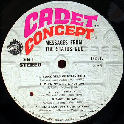 Status Quo : Messages From The Status Quo (LP, Album, Mon)