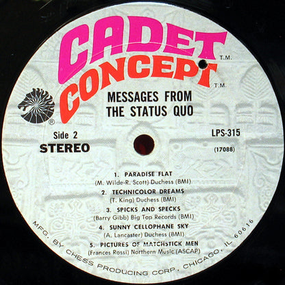 Status Quo : Messages From The Status Quo (LP, Album, Mon)