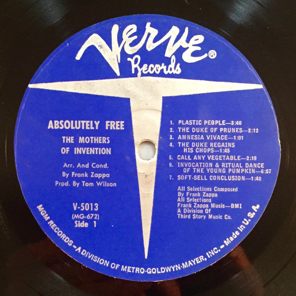 The Mothers : Absolutely Free (LP, Album, Mono, MGM)