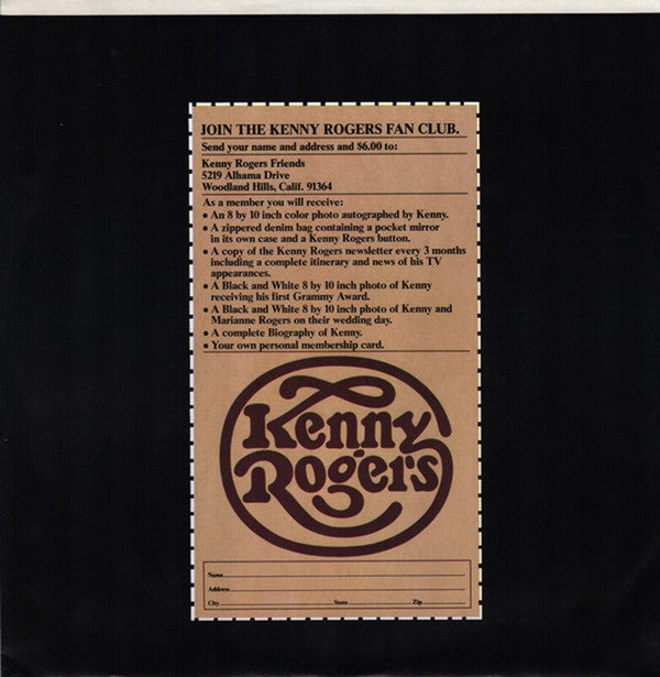 Kenny Rogers : Kenny (LP, Album, RP)