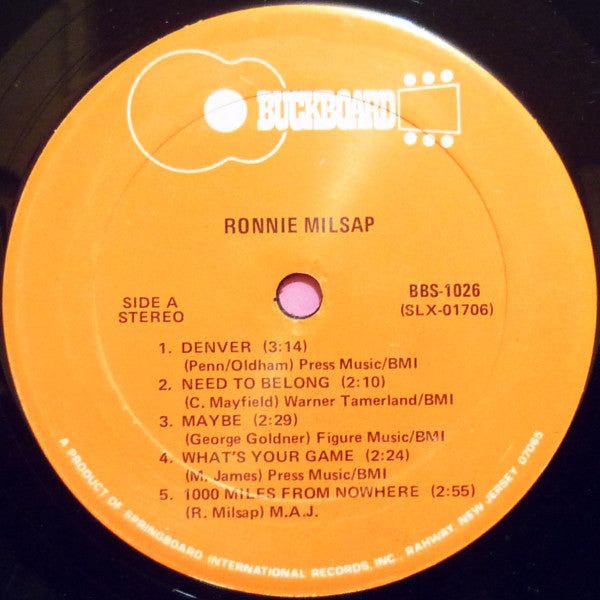 Ronnie Milsap : Ronnie Milsap (LP, Album, Comp)