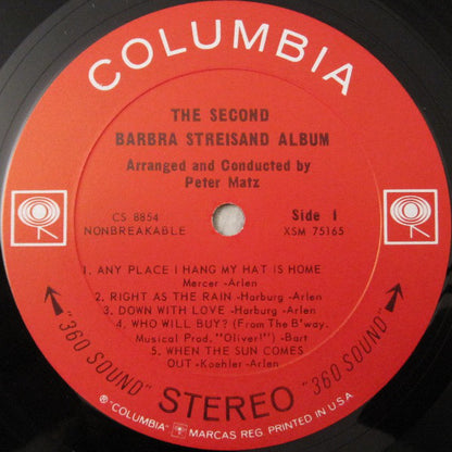 Barbra Streisand : The Second Barbra Streisand Album (LP, Album)
