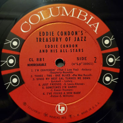 Eddie Condon And His All-Stars : Eddie Condon's Treasury Of Jazz (LP, Album, Mono)