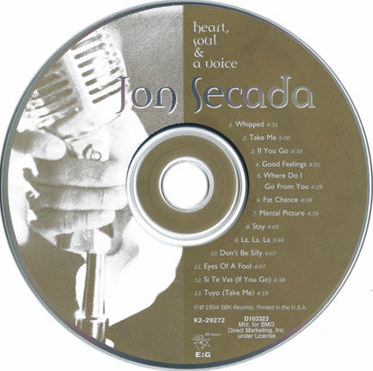 Jon Secada : Heart, Soul & A Voice (CD, Album, Club)